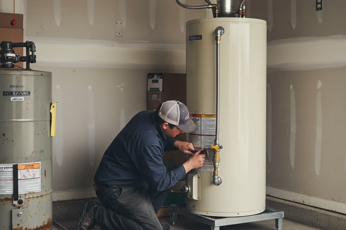 Water heater and shutoff valve replacement in Toulon